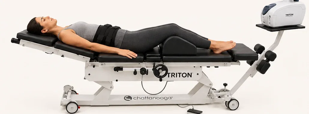 Non-surgical spinal decompression table